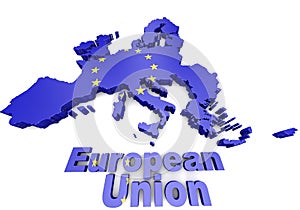 European countries 3d illustration
