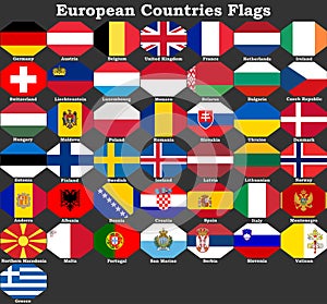 European Countries Flags