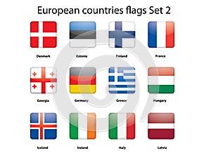 European countries flags set 2