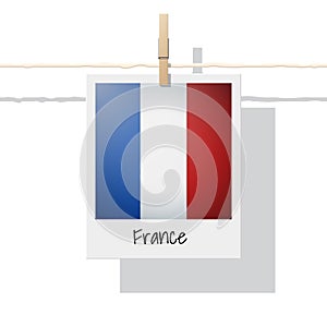 European country flag collection with photo of France flag