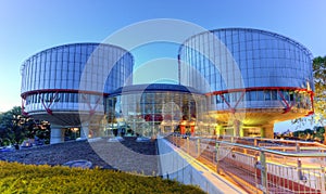 European Court of Human Rights building in Strasbourg, France, H