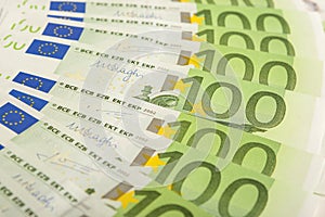 European Currency Banknotes Placed Circular