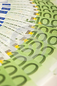 European Currency Banknotes Placed Circular