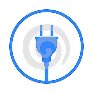 European Electric Plug icon, symbol. Europe standart photo