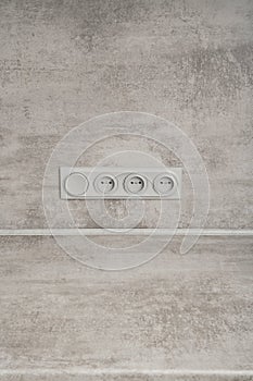 European electrical socket with light switch