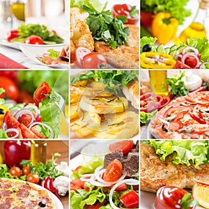 European food collage