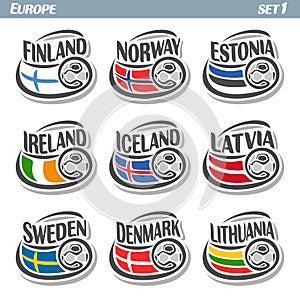 European football flags