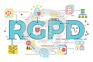 European GDPR General Data Protection Regulation word concept