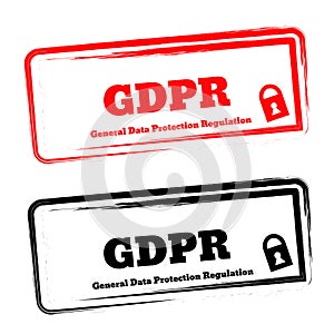 European GDPR stickers, european privacy policy law.