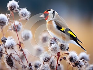 A European Goldfinch bird Carduelis carduelis