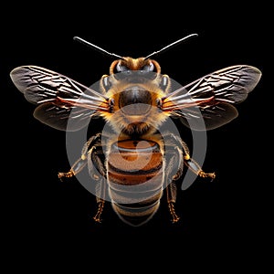 European Honey Bee Insect Macro