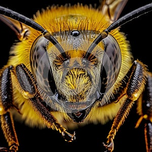 European Honey Bee Insect Macro