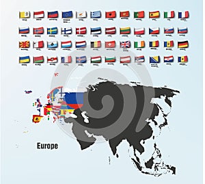 the european maps divided by countries