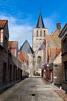 Street in Bruges (Brugge), Belgium, Europe