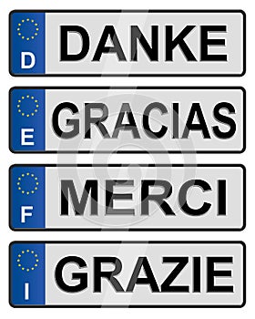 European number plates