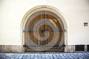 European old wooden door