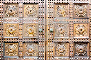 European old wooden door