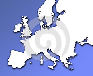 European outline map