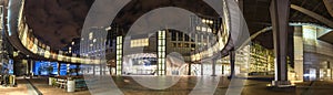 European parliament brussels belgium at night high definition panorama