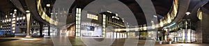 European parliament brussels belgium at night high definition panorama