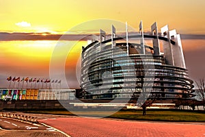 The European parliament building