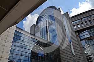 European Parliament building in Brussels, Belgium