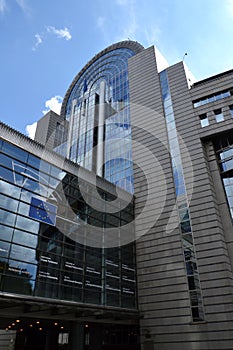 European Parliament building in Brussels, Belgium