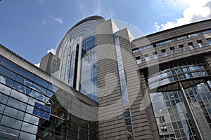 European Parliament building in Brussels, Belgium