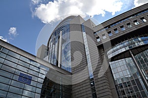 European Parliament building in Brussels, Belgium