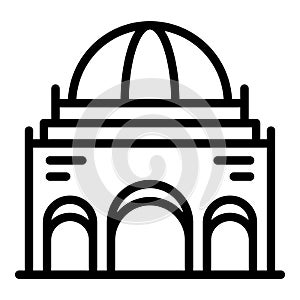 European parliament icon, outline style