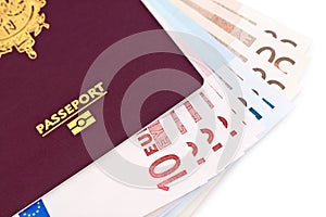 European passport and money