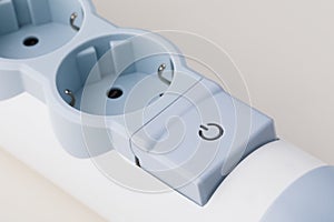 European power strip outlets with surge protector photo
