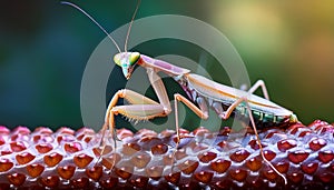 European Praying Mantis (Mantis religiosa), close up