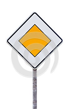 European priority road sign
