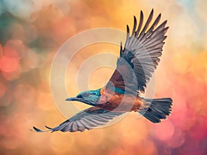 European Roller (Merops atricapillus) photo