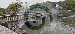 European style ancient stone bridge