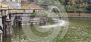 European style ancient stone bridge