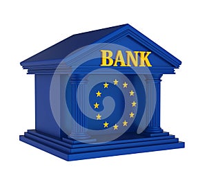 European Union Bank Building Isolated