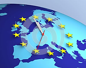 European Union Clock 3D