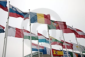 European Union countries flags