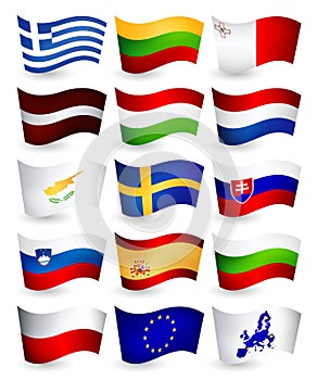 European Union country flying flags part 2