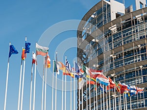 European Union Flag fly at half mast after Manchester terrorist