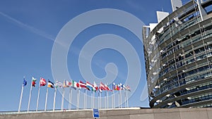 European Union Flag fly at half mast after Manchester terrorist attack