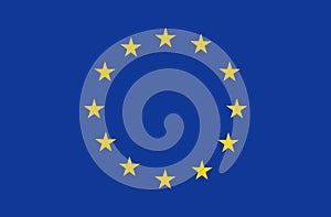 European union flag, official colors and proportion correctly. Patriotic EU symbol, banner, element, design, background.