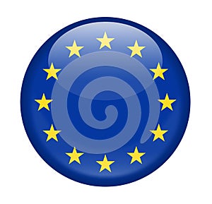 European Union Flag Vector Round Icon