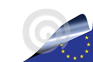 European union flag on white