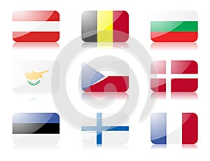 European union flags set 1