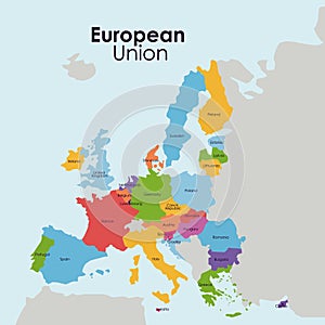 European union map design photo