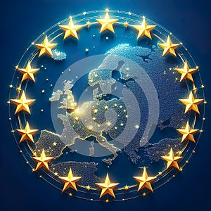 European Union, square picture, AI-generated