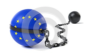 The European Union tied to a Ball and Chain